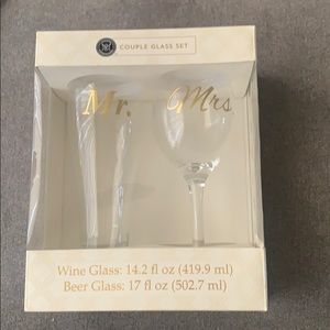 Wedding/Bride & Groom Glass Set.